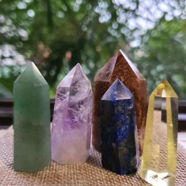 Charging crystals in the sunlight