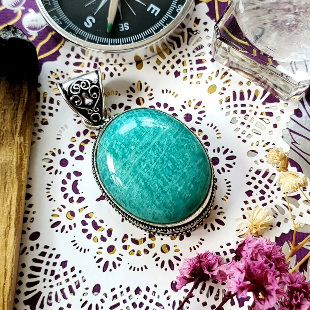 Amazonite Pendant (Oval-Shaped)