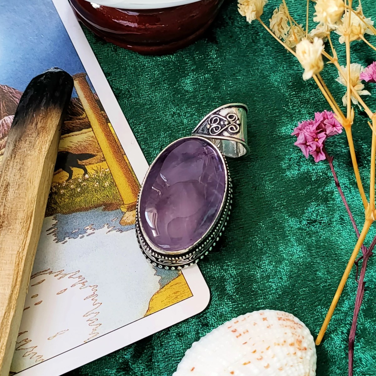 Amethyst Pendant (Oval-Shaped)