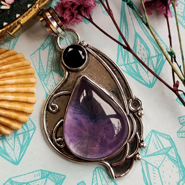 Amethyst Pendant (Tear-Shaped)
