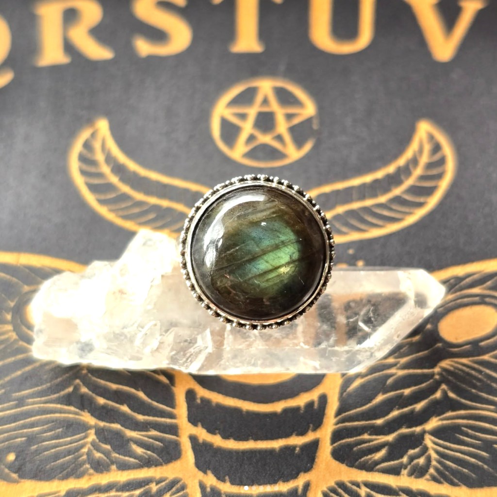 Labradorite Ring, Sterling Silver, Size&nbsp;8