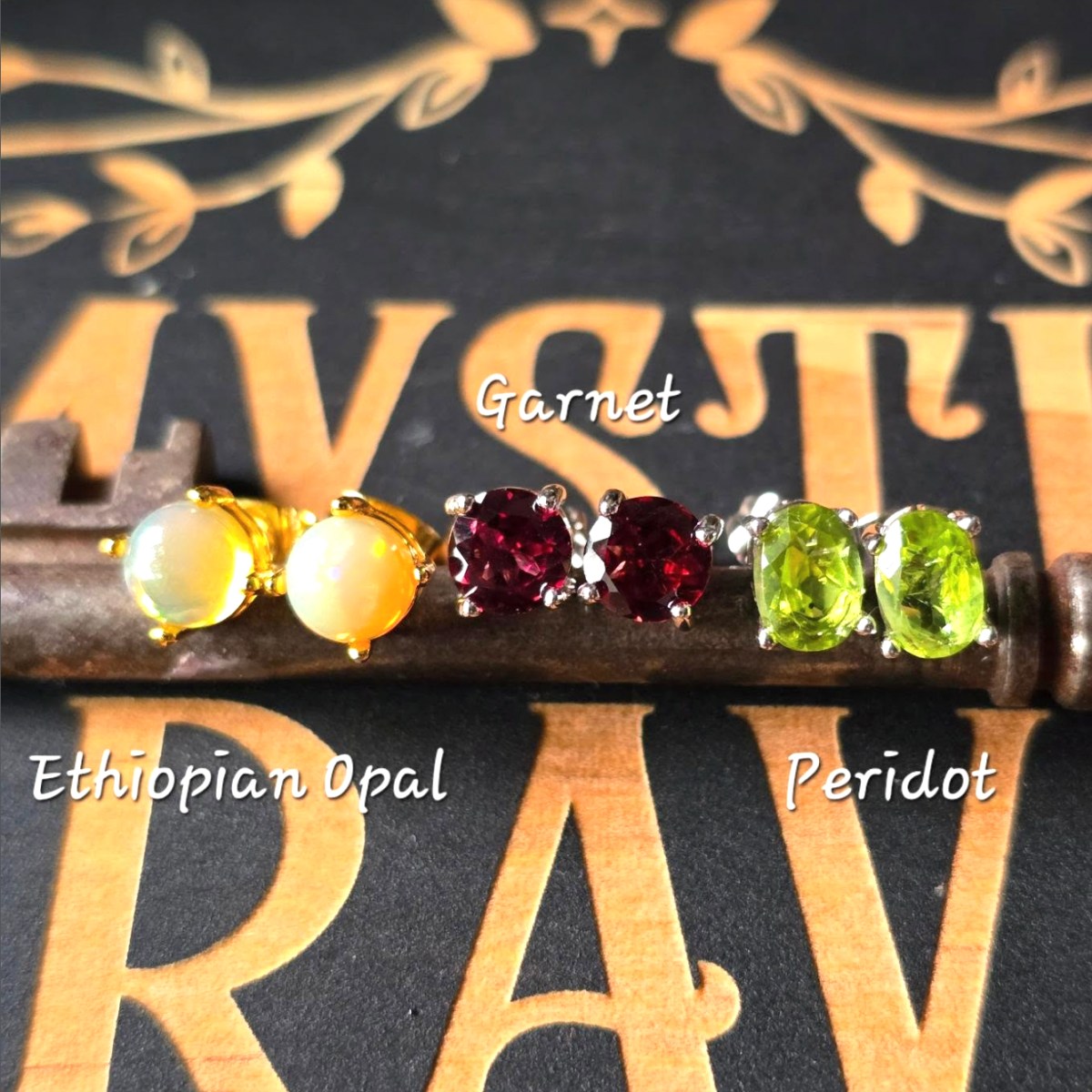 Gemstone Stud Earrings