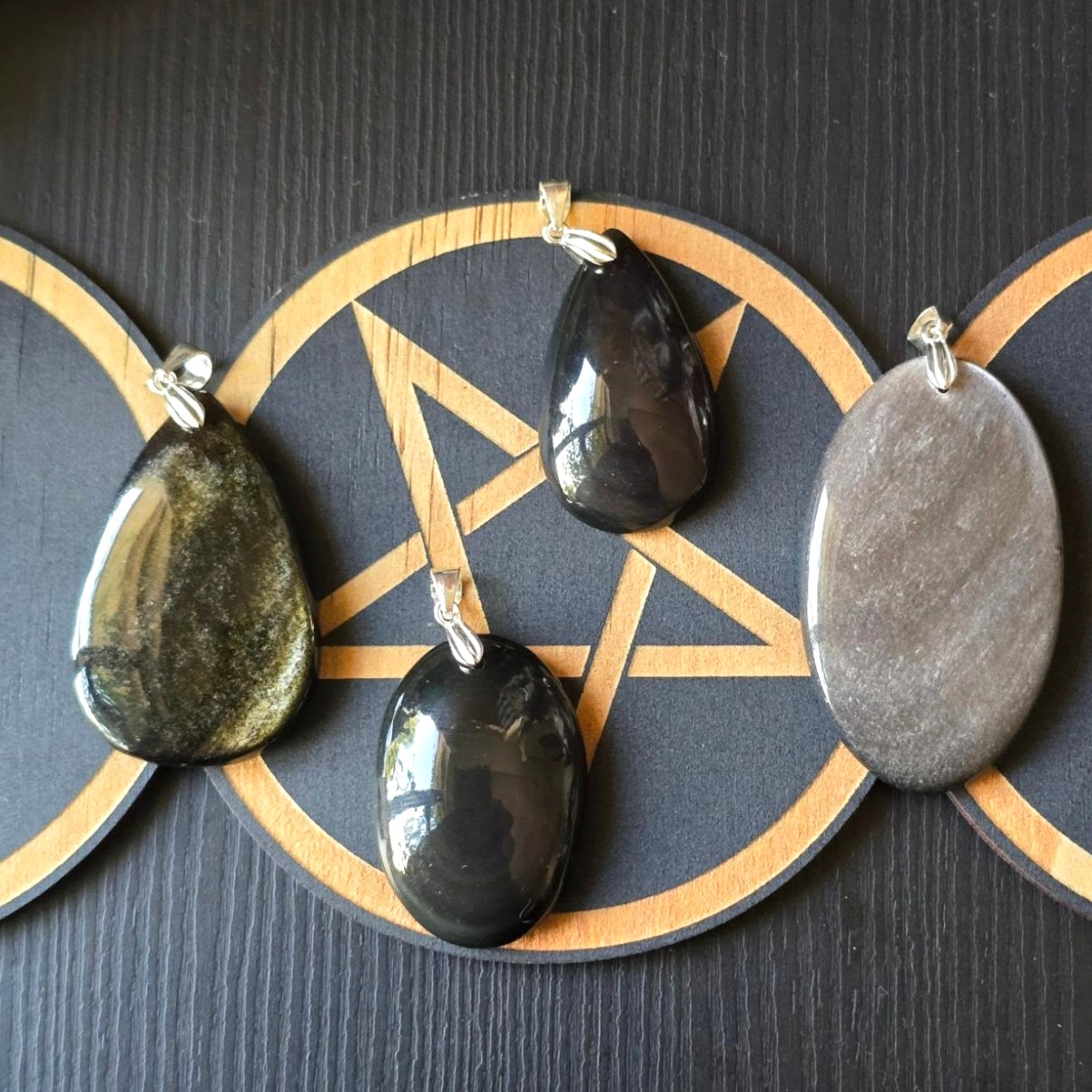 Obsidian Pendants